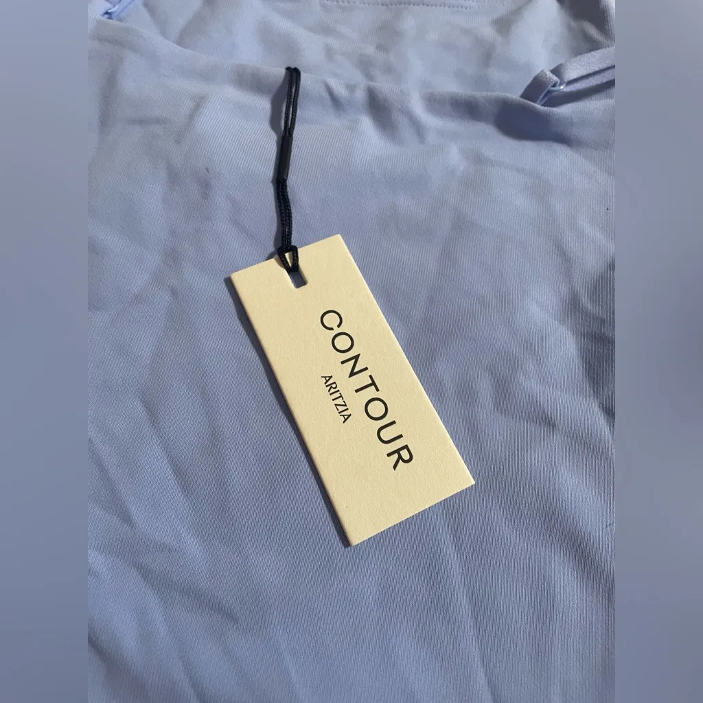 NWT Aritzia Original Contour Cami Blue Thong Bodysuit, Adjustable Straps; S - Image 6