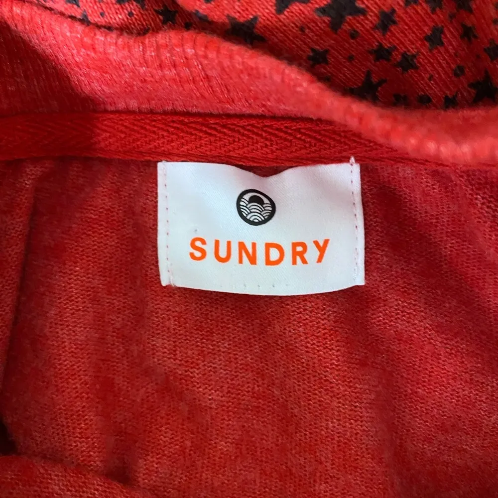 Sundry Red Star Print Sweatshirt Sweater, Size 1 - Image 6