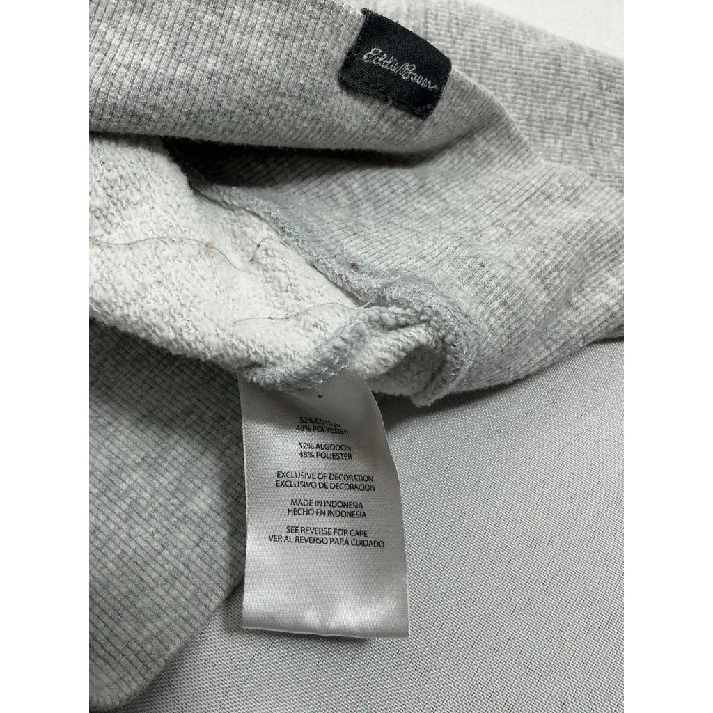 Womans Eddie Bauer Pullover Long Sleeve Sweatshirt XL Gray Crew Neck - Image 4