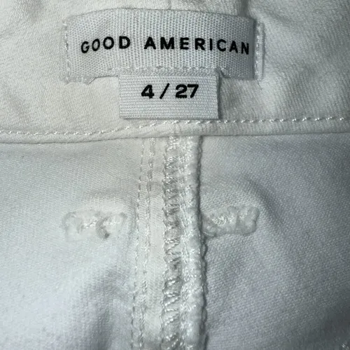 GOOD AMERICAN Good Waist High-Rise White Distressed Crop Jeans NWT $139 Size‎ 4 - Image 9