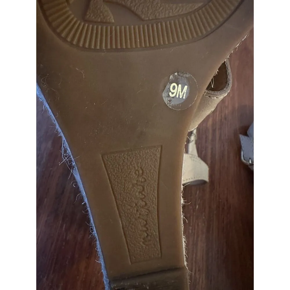 Nurture Mackenna Sandals Wedge Strappy Espadrille Sole Size 9M Nude Boho Aztec - Image 7