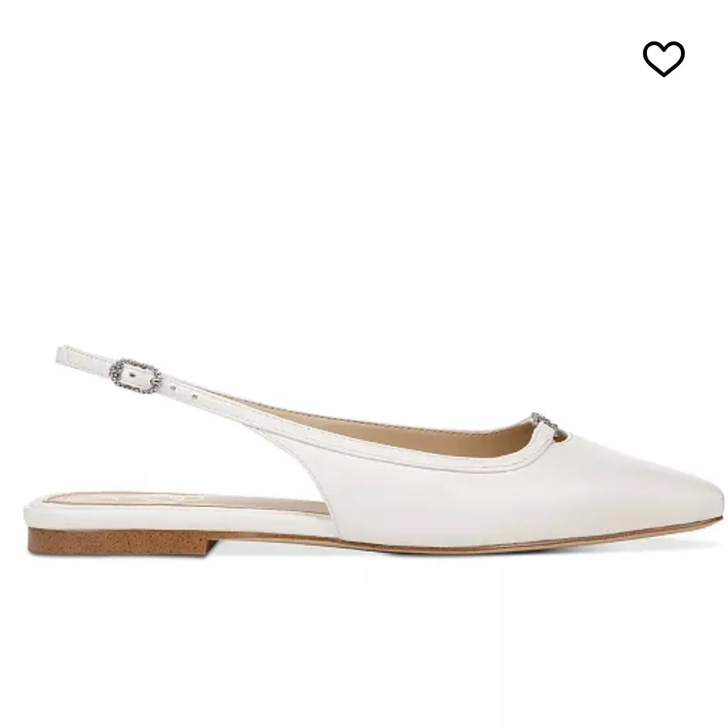 BNwT Sam Edelman Cleo Winter White Slingback Flats New 9.5 - Image 3