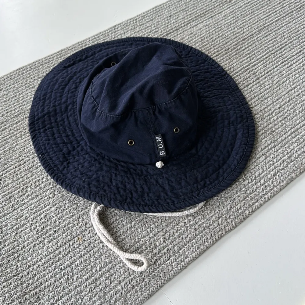 Vintage B.U.M. Equipment Navy Blue Ripstop Cotton Bucket Hat Sun Hat One Size - Image 7