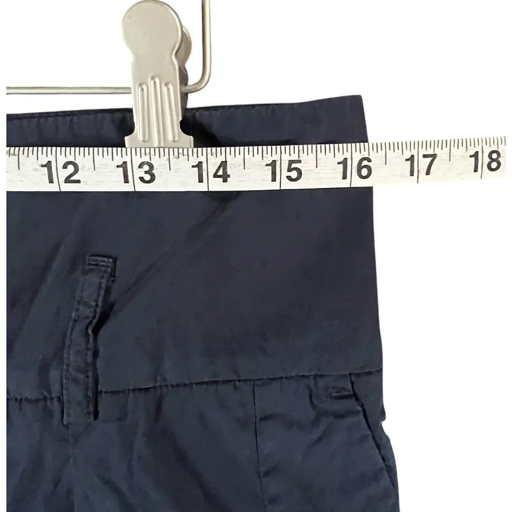 Stile Benetton Pants Women US 10 Blue Cotton High Waist Pleated Trousers Classic - Image 6