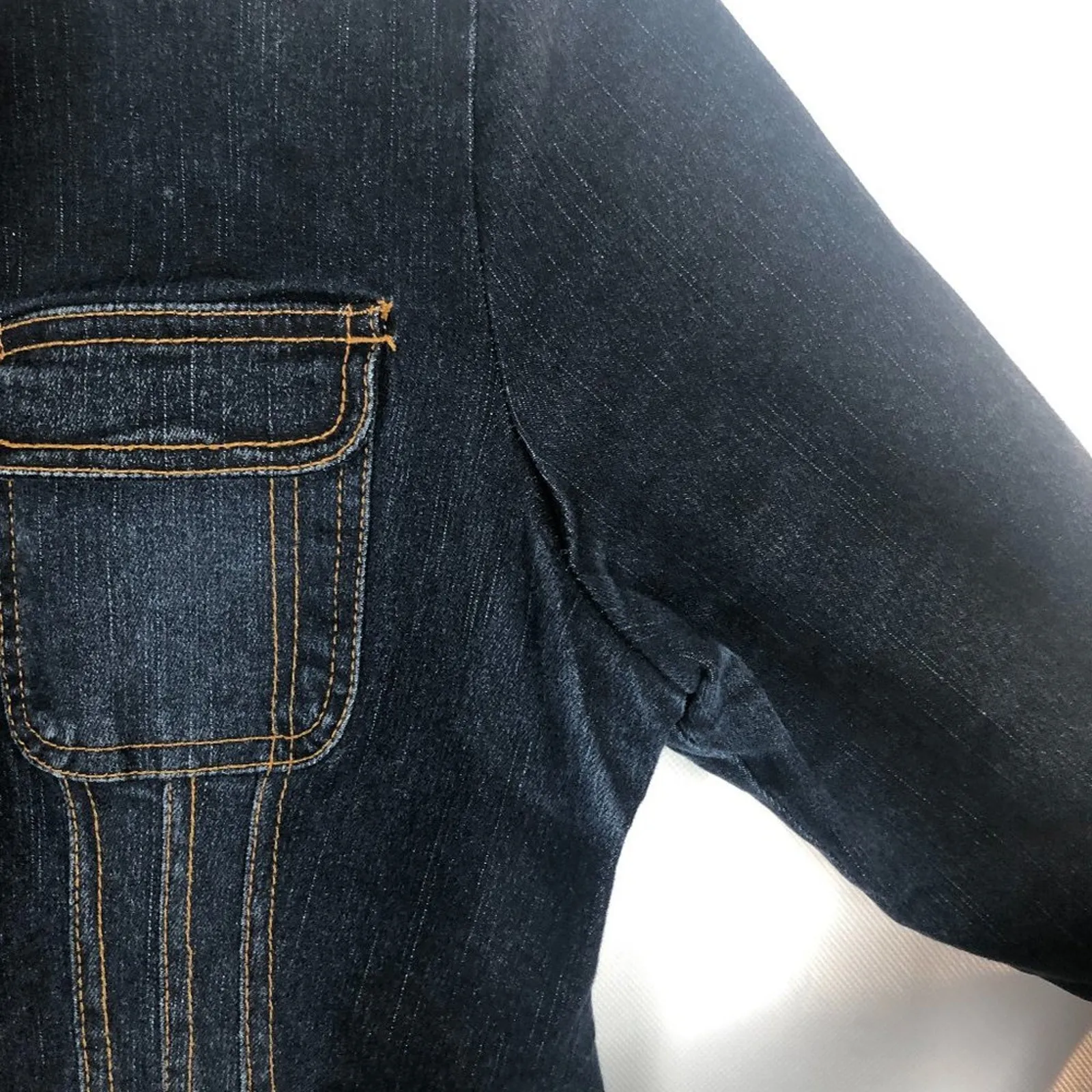 Tulle Women's Y2K Vintage Long Sleeve Button Down Denim Jacket Size M Blue Size M - Image 13