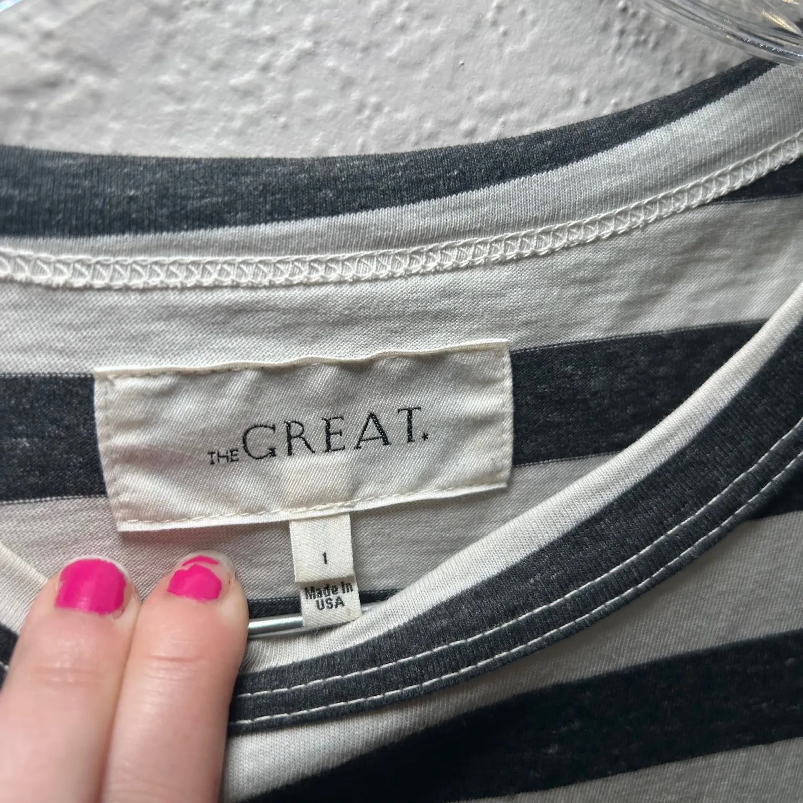 the great black white striped shirt women's small minimal quite luxury classic - Image 4