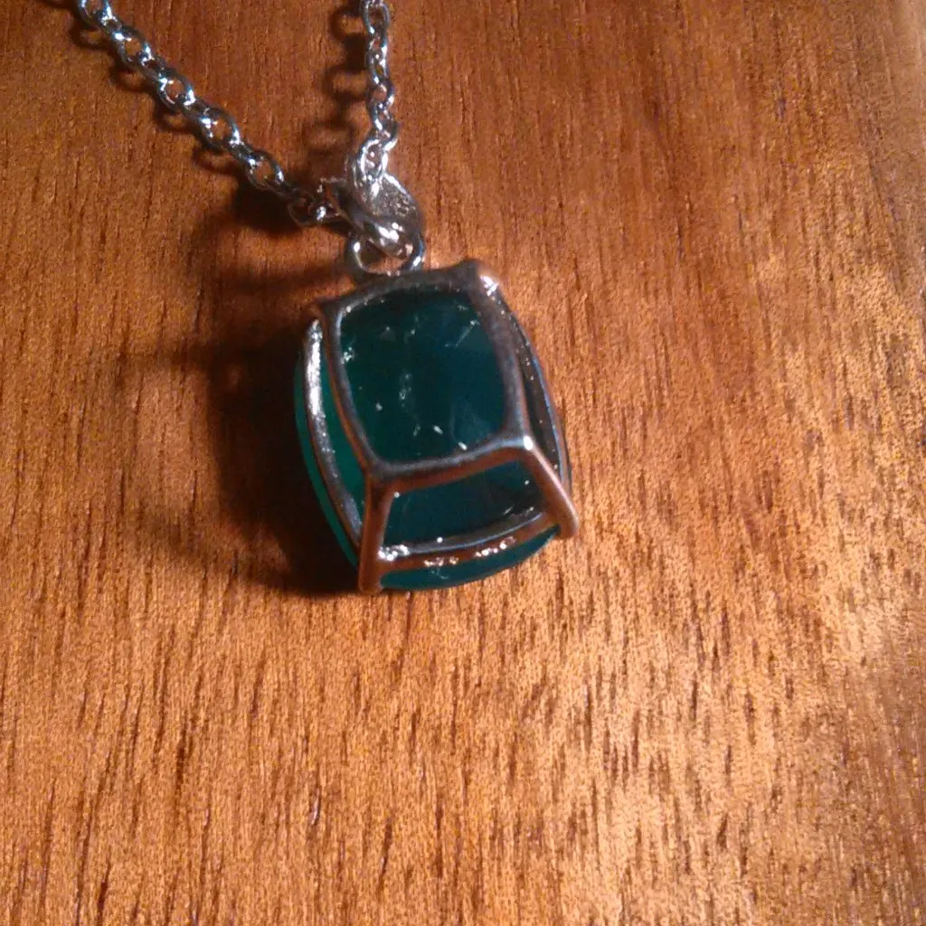 Verde Onyx Sterling Silver Pendant Stainless Steel Necklace - Image 5