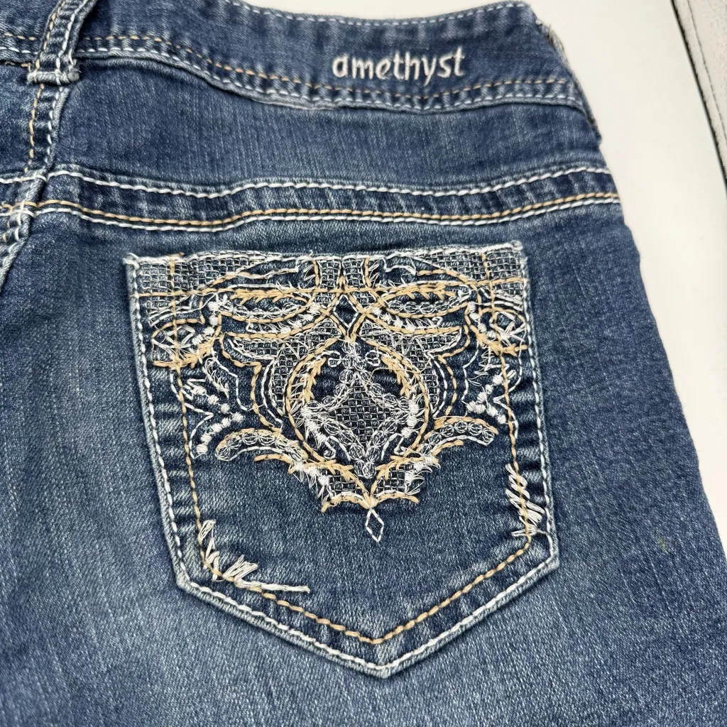 Amethyst Jeans Indigo Denim Shorts Size 3 - Image 3