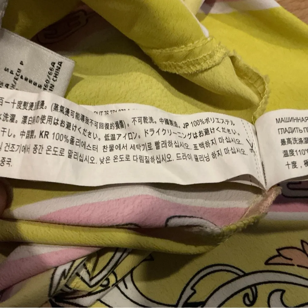 Vintage forever 21 lime pink floral paisley high waist wide leg palazzo pants - Image 10