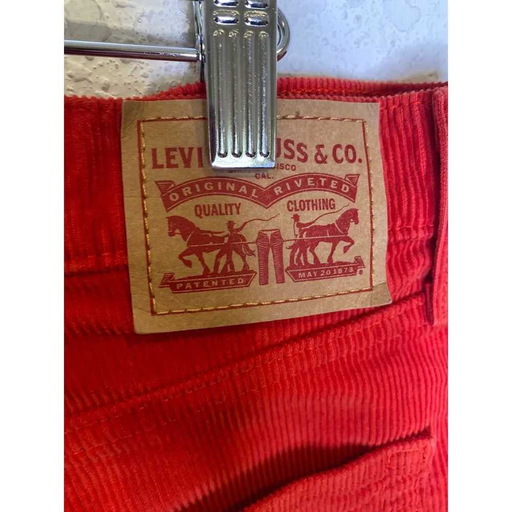 Levi’s ‘94 Baggy Red Straight Leg Corduroys EUC Sz 31 x 31 Cotton Mid Rise Loose - Image 5