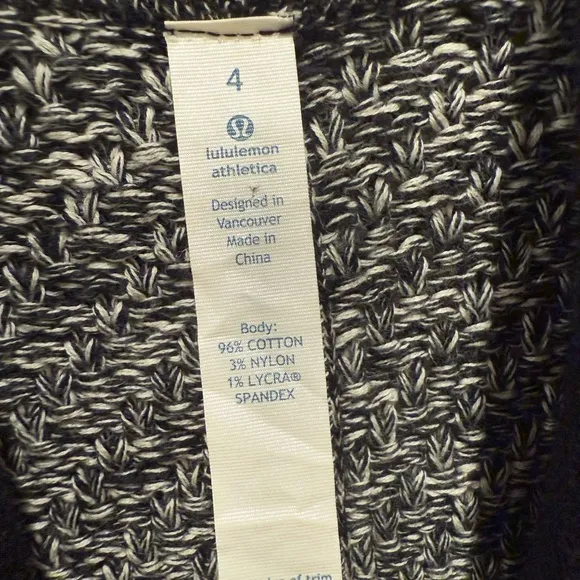 LULULEMON Post Practice Cardigan Sweater‎ in Ghost/Black size 4 - Image 10