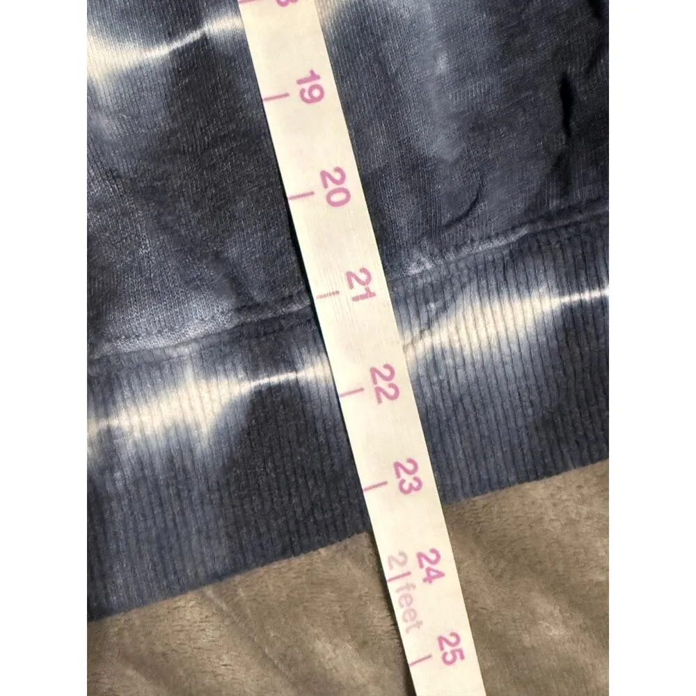 Sundry Tie Dye Puff Sleeve Raglan Sweatshirt In Navy White Size‎ 2 Causal Spring - Image 5