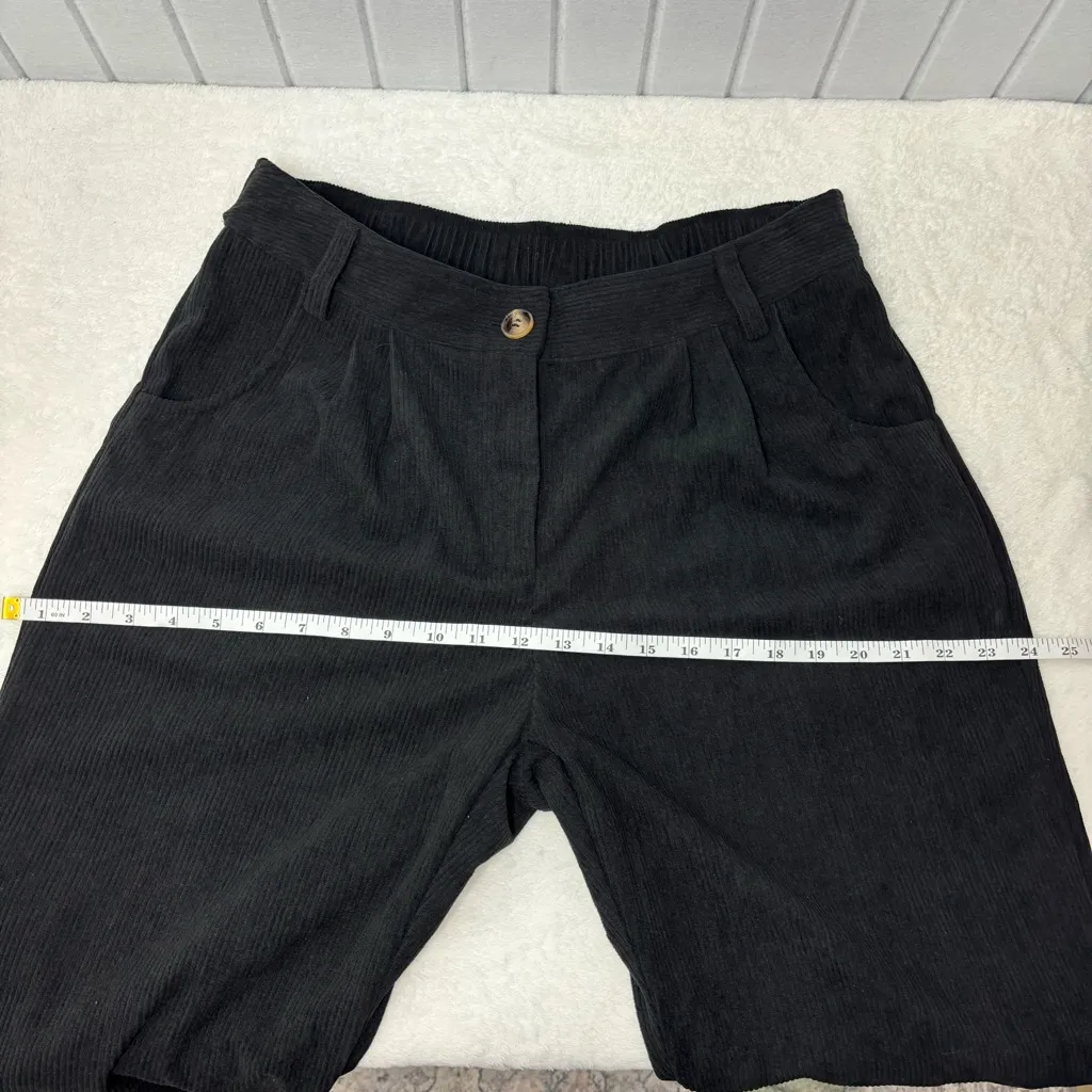 Halara High Waisted Zipper Pocket Classic Corduroy Casual Black Pants Size L - Image 14