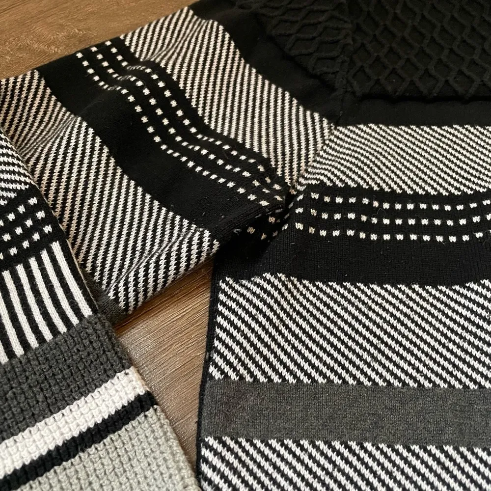 XIOS New York Crewneck knit sweater black white 90’s inspired Women’s size L Size L - Image 9