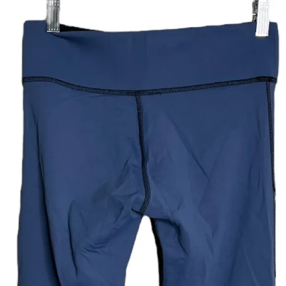 VS Pink Collaboration Pants Black Blue Reversible Leggings‎ Stretch Waist - Image 6