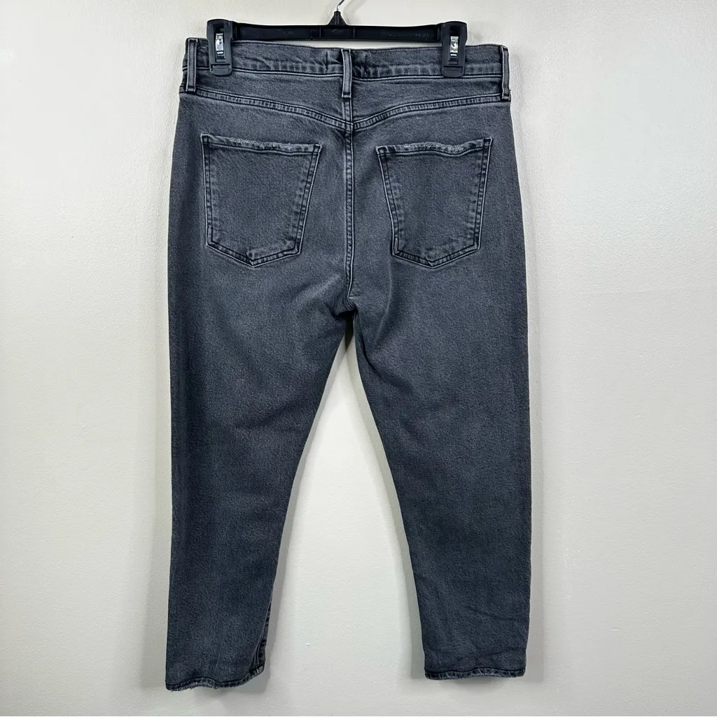 AGOLDE Toni Mid Rise Straight Leg Jeans Womens 28 Washed Black Organic Cotton - Image 3