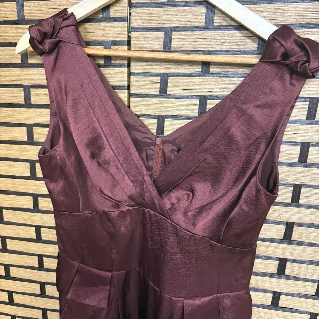 Nanette Lepore Brown Satin Dress Size 4‎ - Image 2