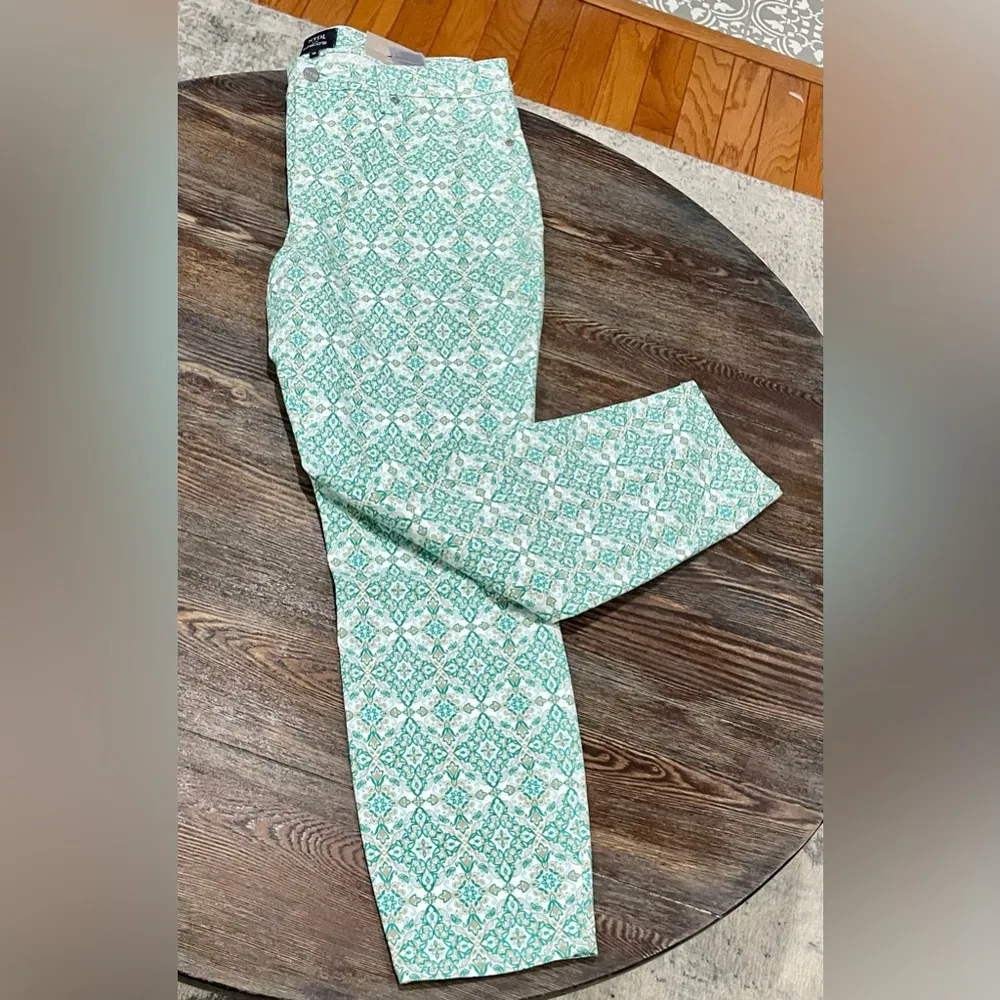 Chico’s NYDJ Cool Control Green Medallion-Print Skinny Ankle Jeans -Sz 14-NWT - Image 14