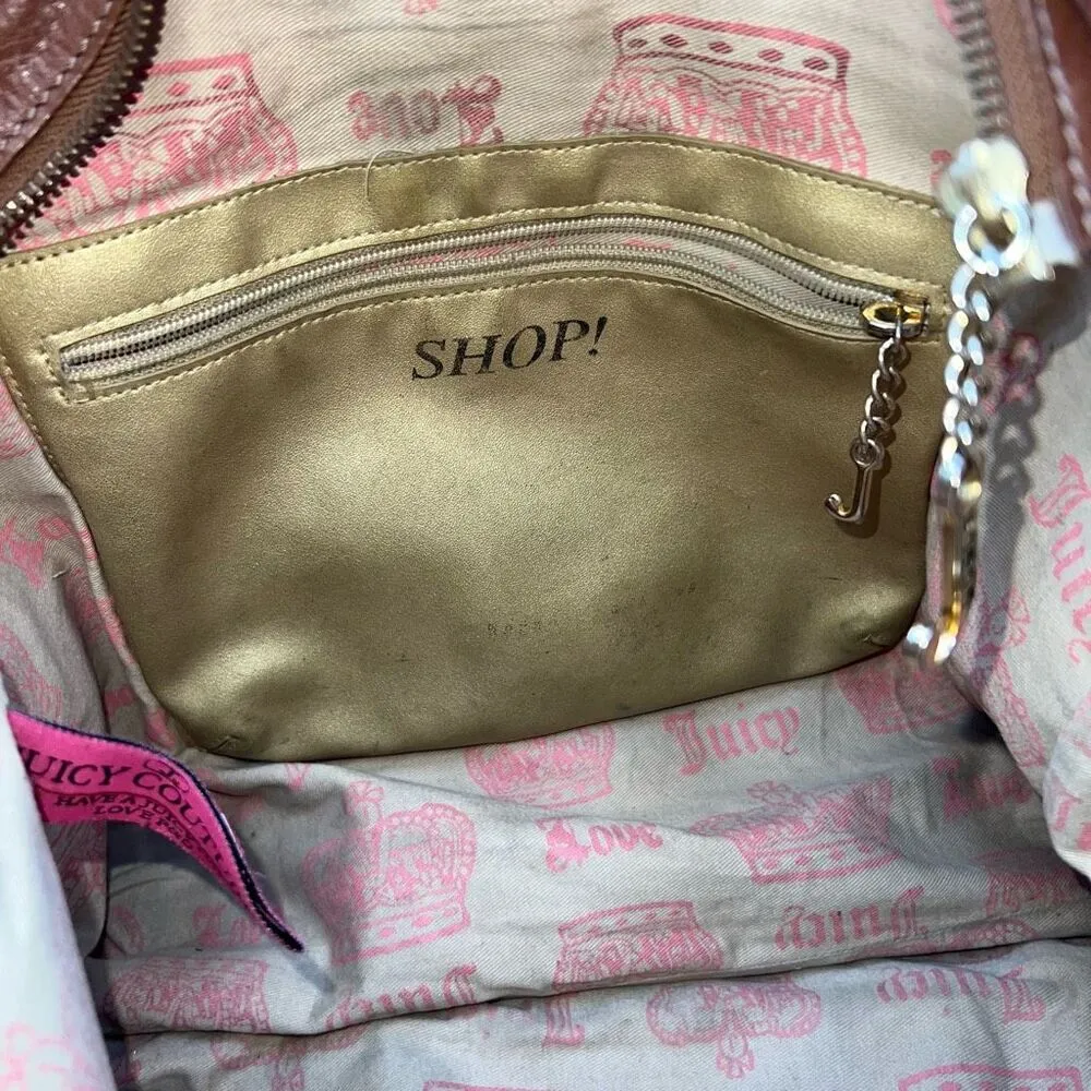 Juicy Couture Vintage Genuine Leather Cage Strapped Large Shoulder Bag SEE PHOTO - Image 11