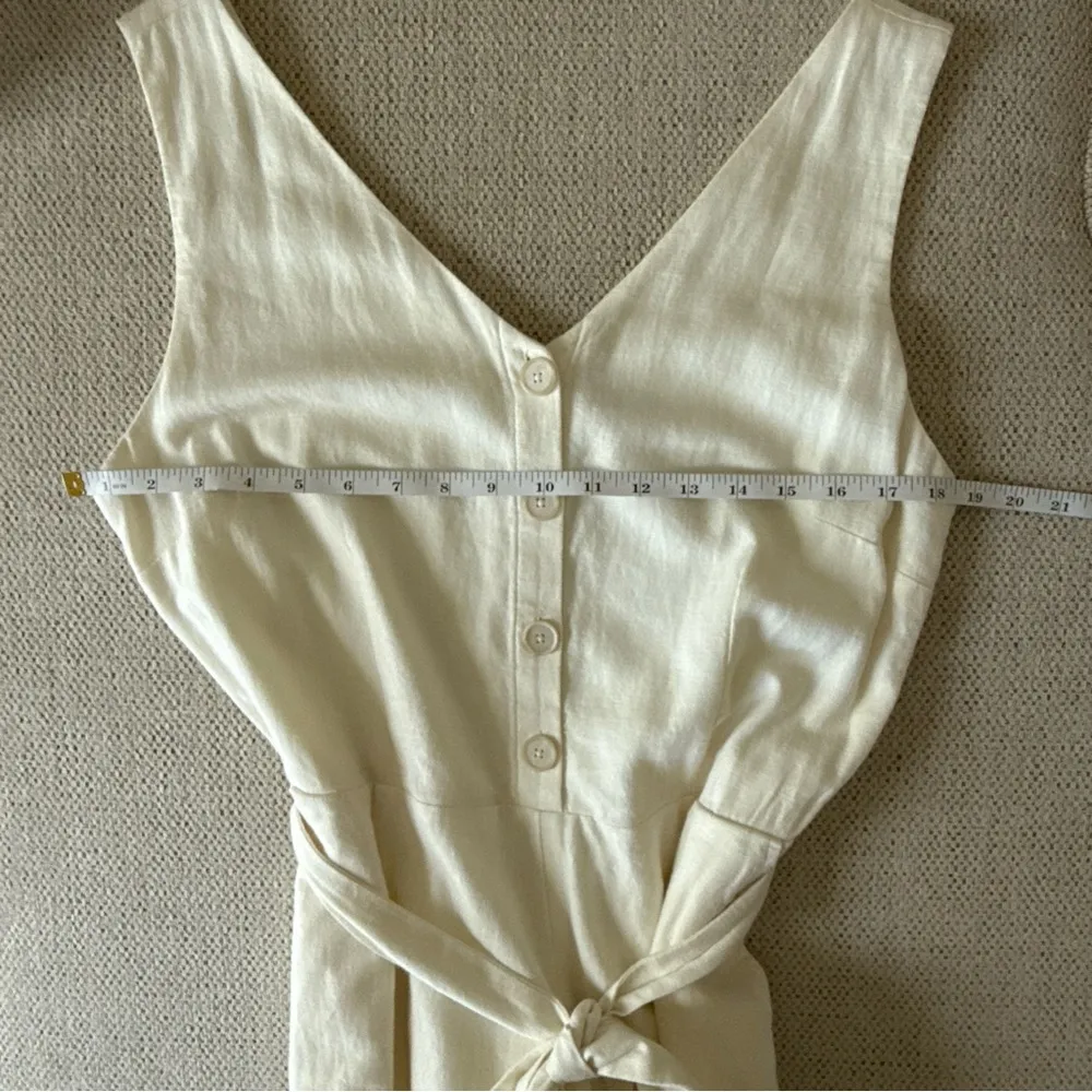 Loft Womens Ivory/Cream Sleeveless Belted Jumpsuit Size 10 NWT $89.99 - Image 10