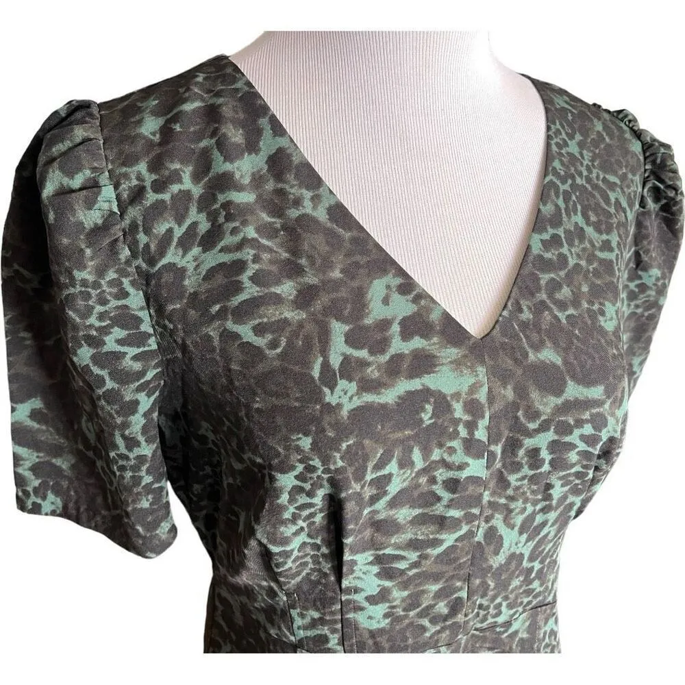 NWT Womens Lark & Ro Florence Leopard Gathered Detail V - Image 6