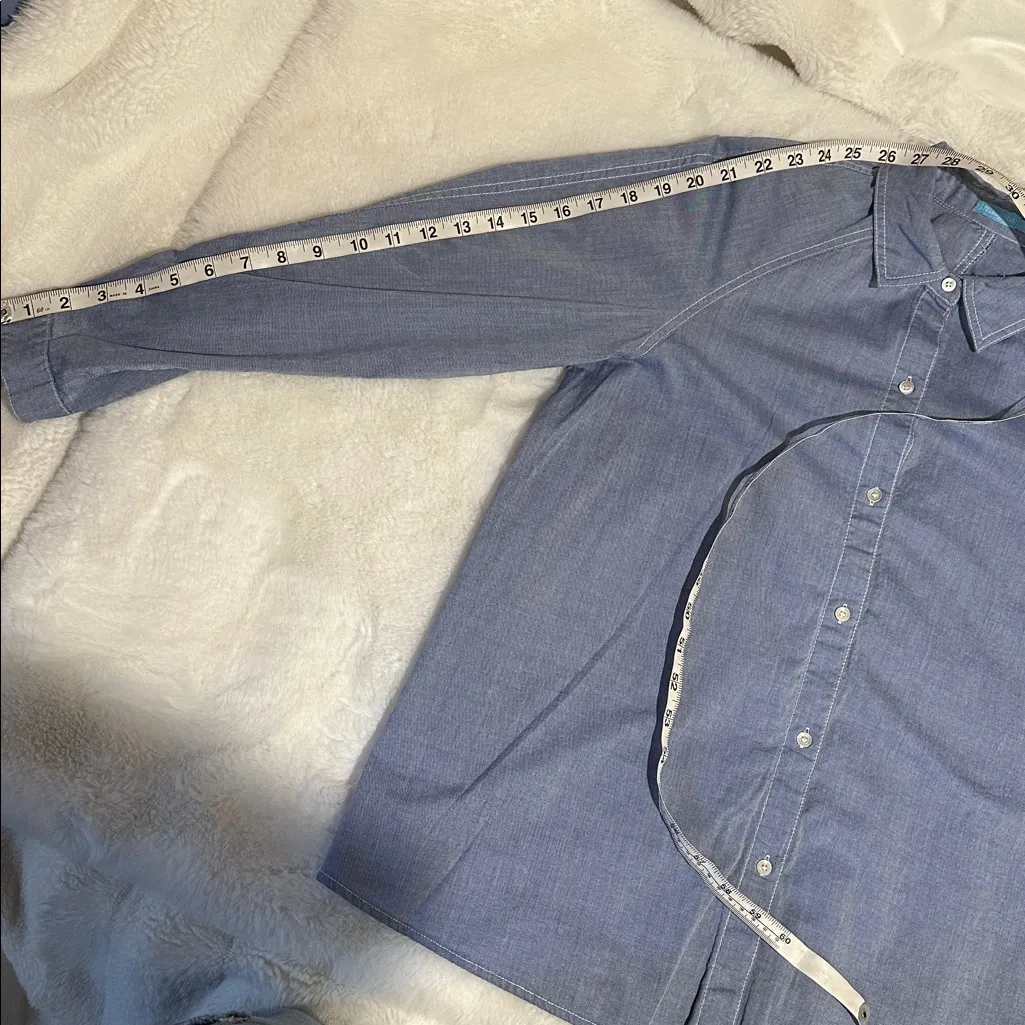 J. McLaughlin Small Blue Chambray Shirt - Image 8