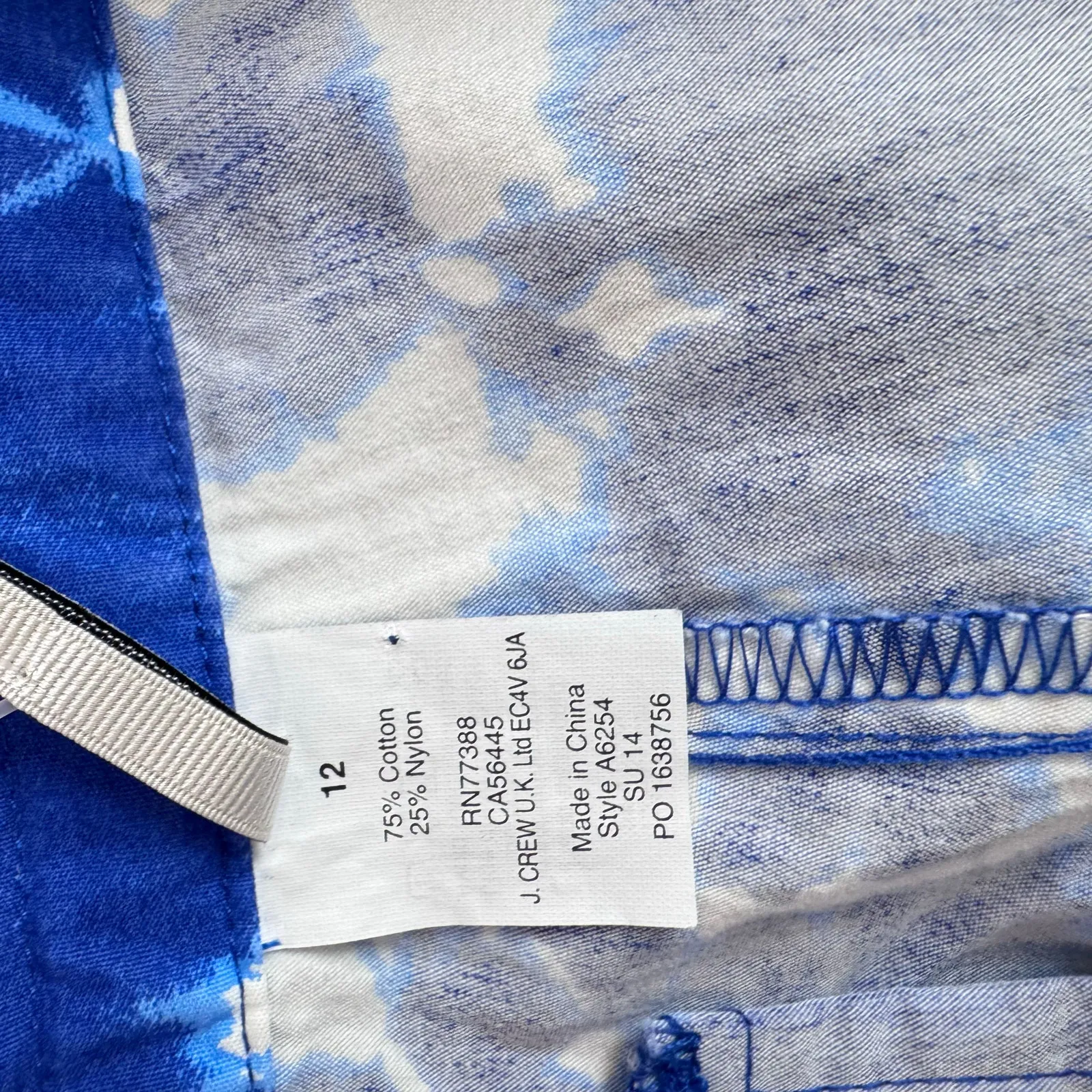 J.Crew Tie Dye Blue Board Shorts Size 12 NWT Swim Surf Beach Summer Festival - Image 4