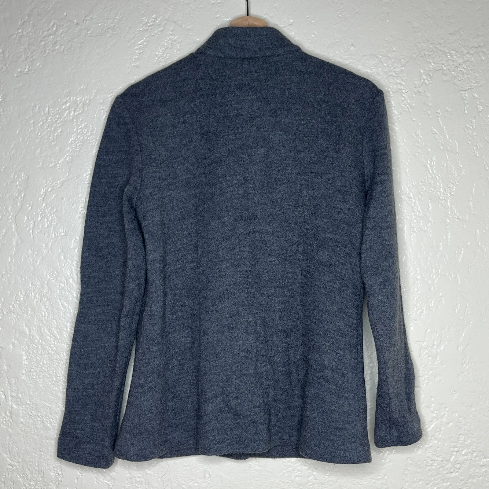 J. McLaughlin  Merino Wool Snap Button Short Jacket Women Gray Size Medium - Image 2