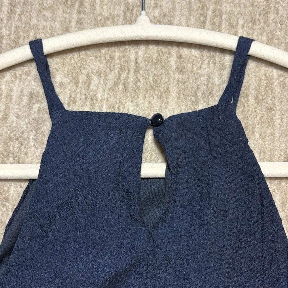 Sz 14 Large Gauze Halter Navy Blue Maxi dress AUW Wedding - Image 4