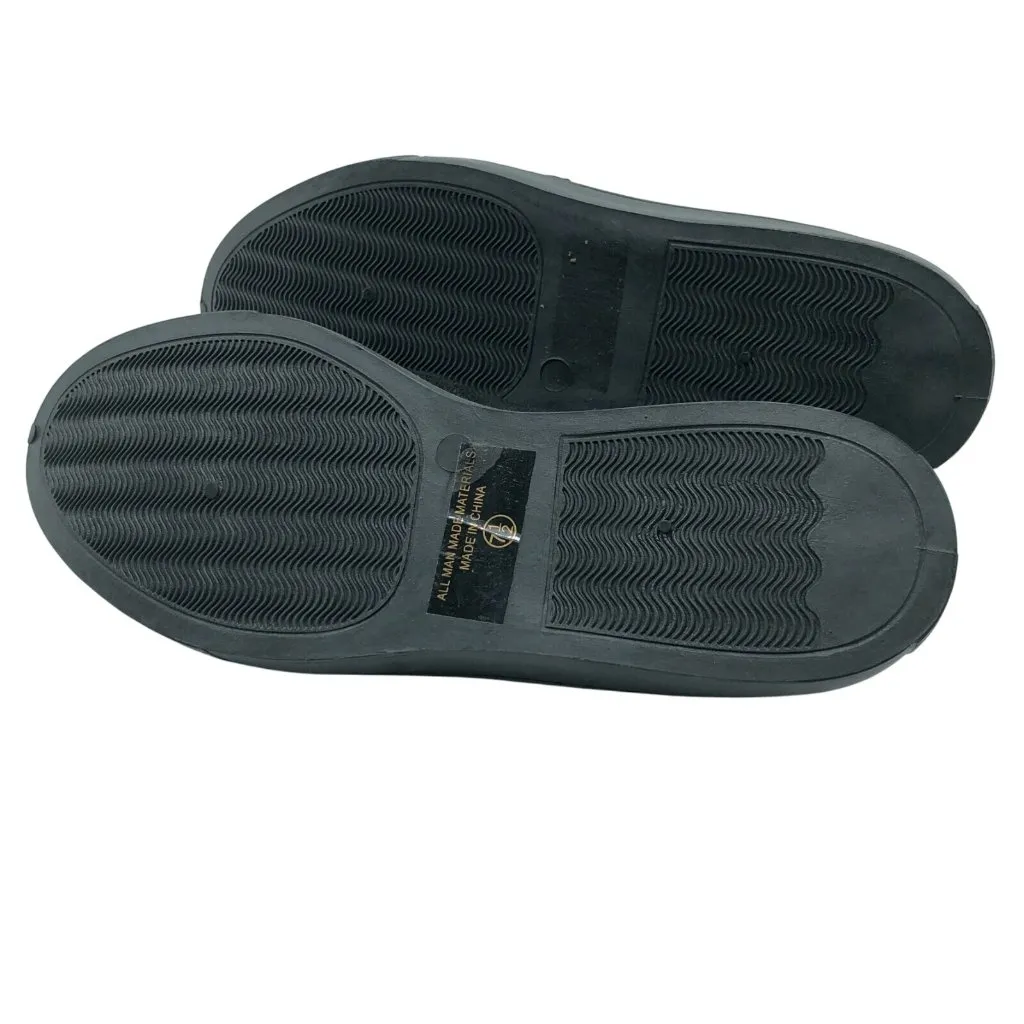 Top Moda Womens Slip On Sneakers Faux Suede Faux Fur Black Size 7.5 - Image 4