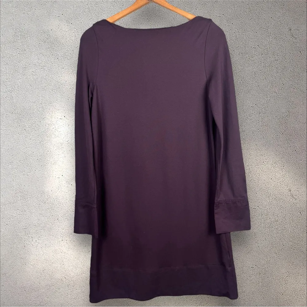 COS Boat Neck Modi Shift Dress Cuff Sleeve Office‎ Career Purple Sz M - Image 2