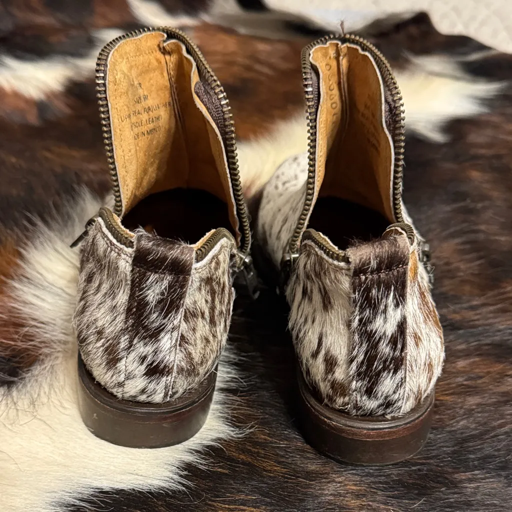 Matisse Cowhide Ankle Boots Brown Size 6 - Image 4