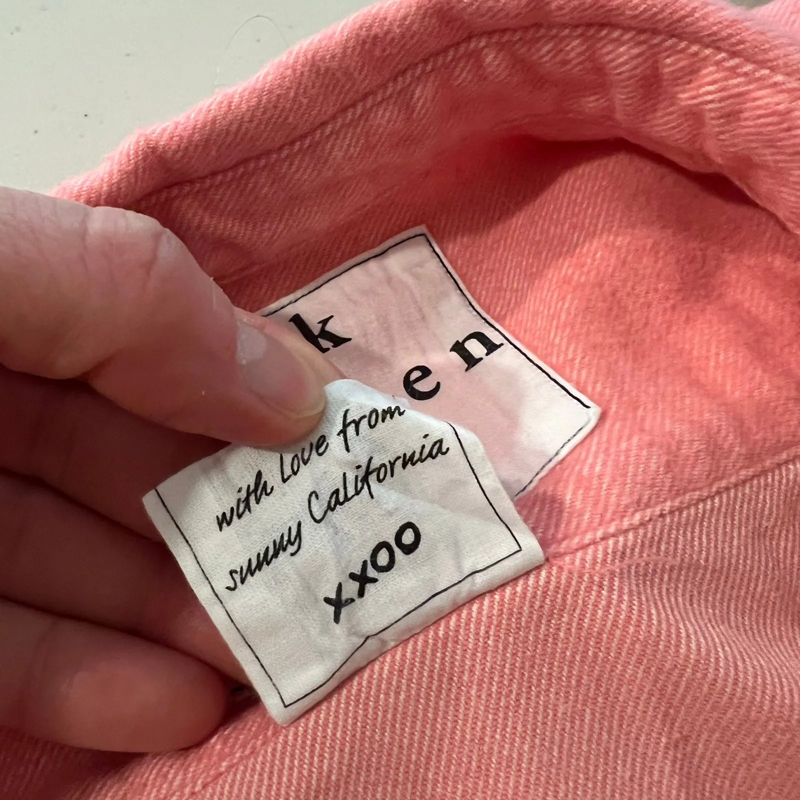 Frank & Eileen Italian Woven Cotton Women's Pink Herringbone Shirt Size XS - Image 9