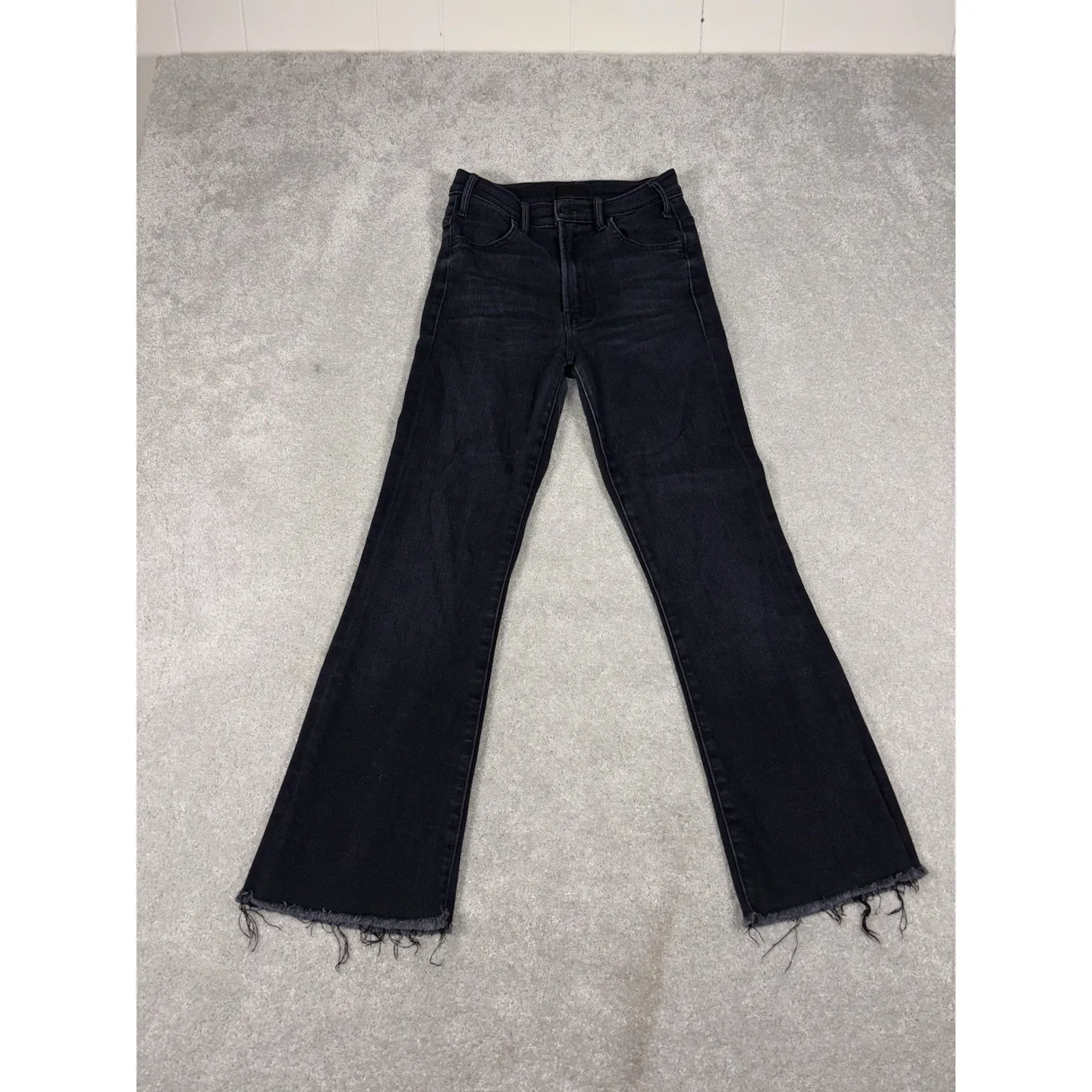 Mother Women's The Hustle Ankle Fray Encounters At Night Jeans Black Size 24 - Image 3