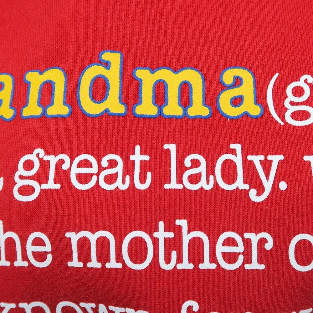 Vintage 90s Grandma Dictionary Definition Red Sweatshirt Size L - Image 4