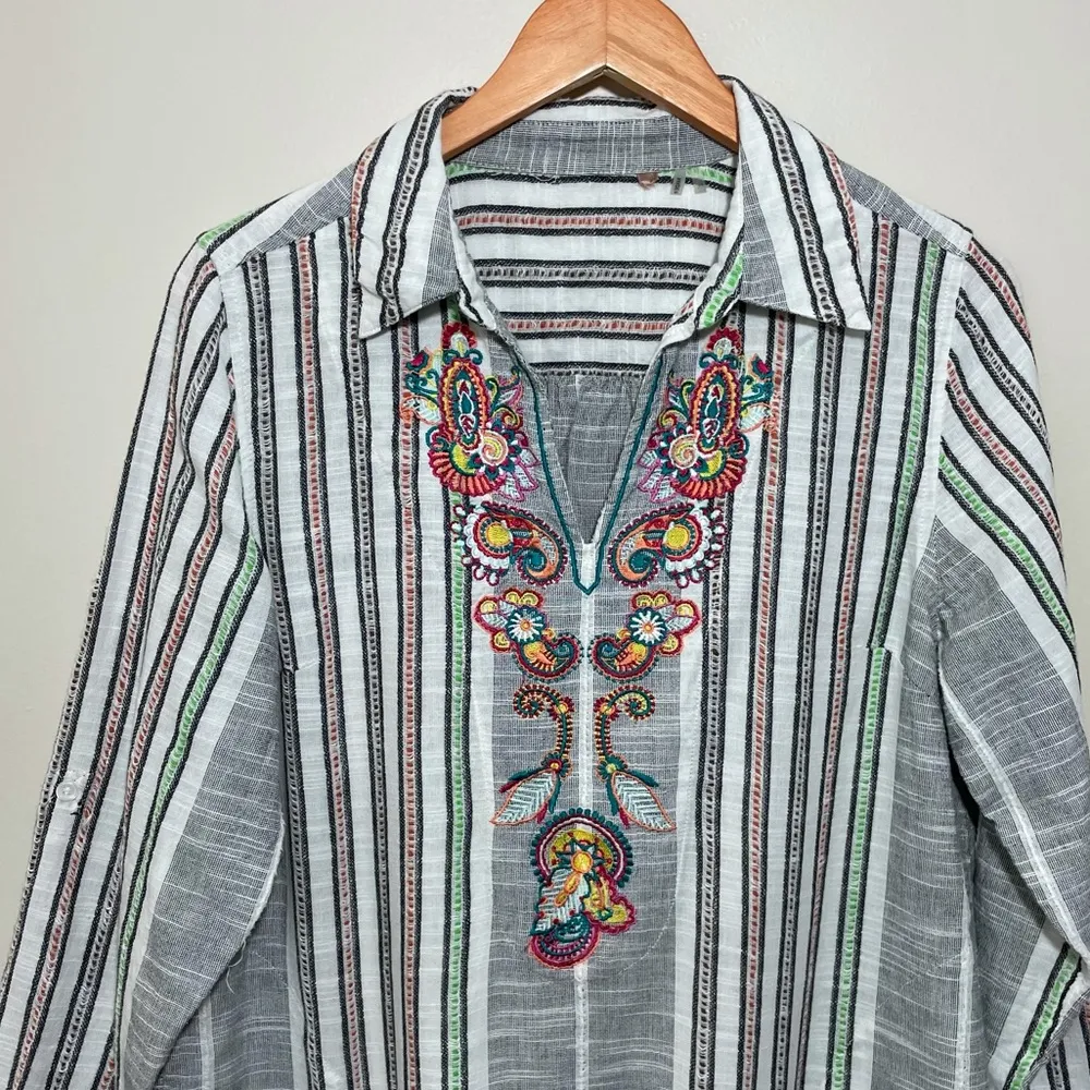Soft Surroundings Aruba Embroidered Tunic Top - Image 2