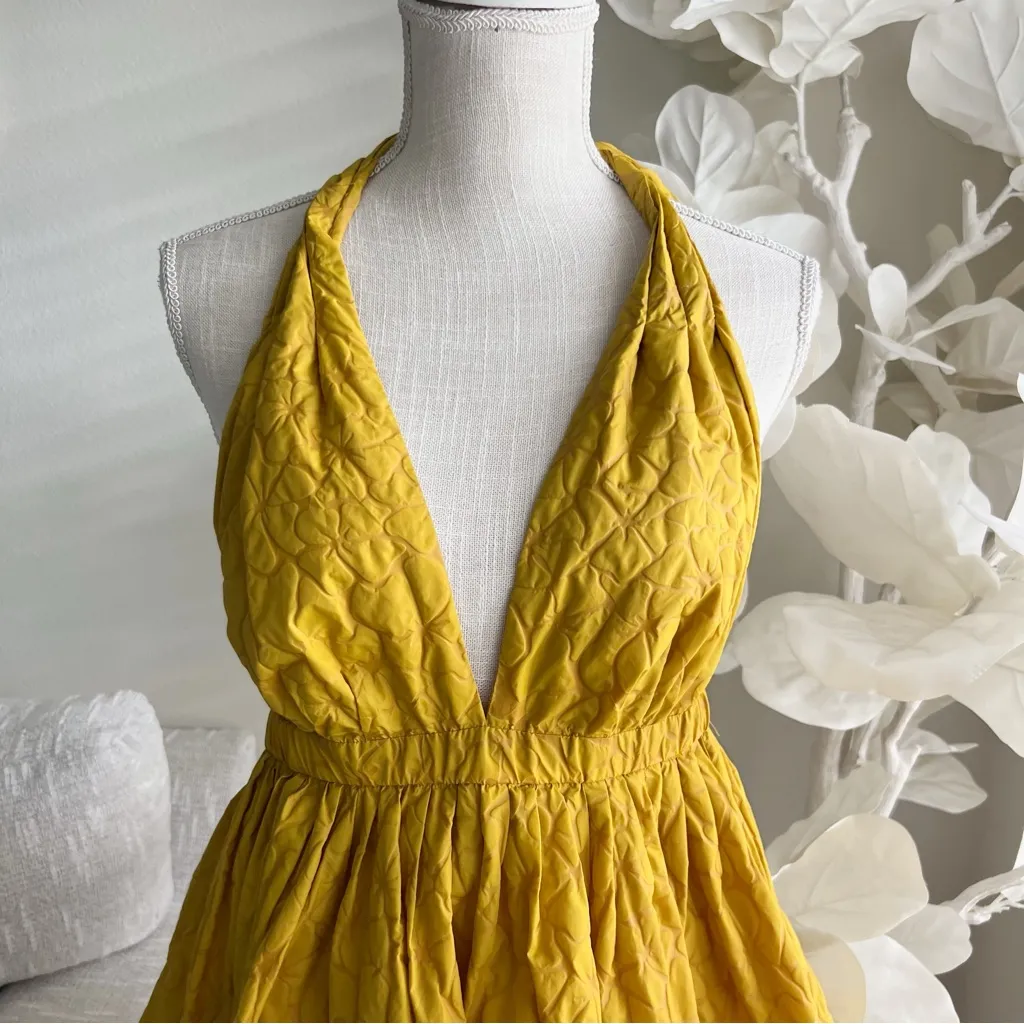 Jean Paul Gaultier For Target Elegant Yellow Halter Dress Size undefined - Image 3