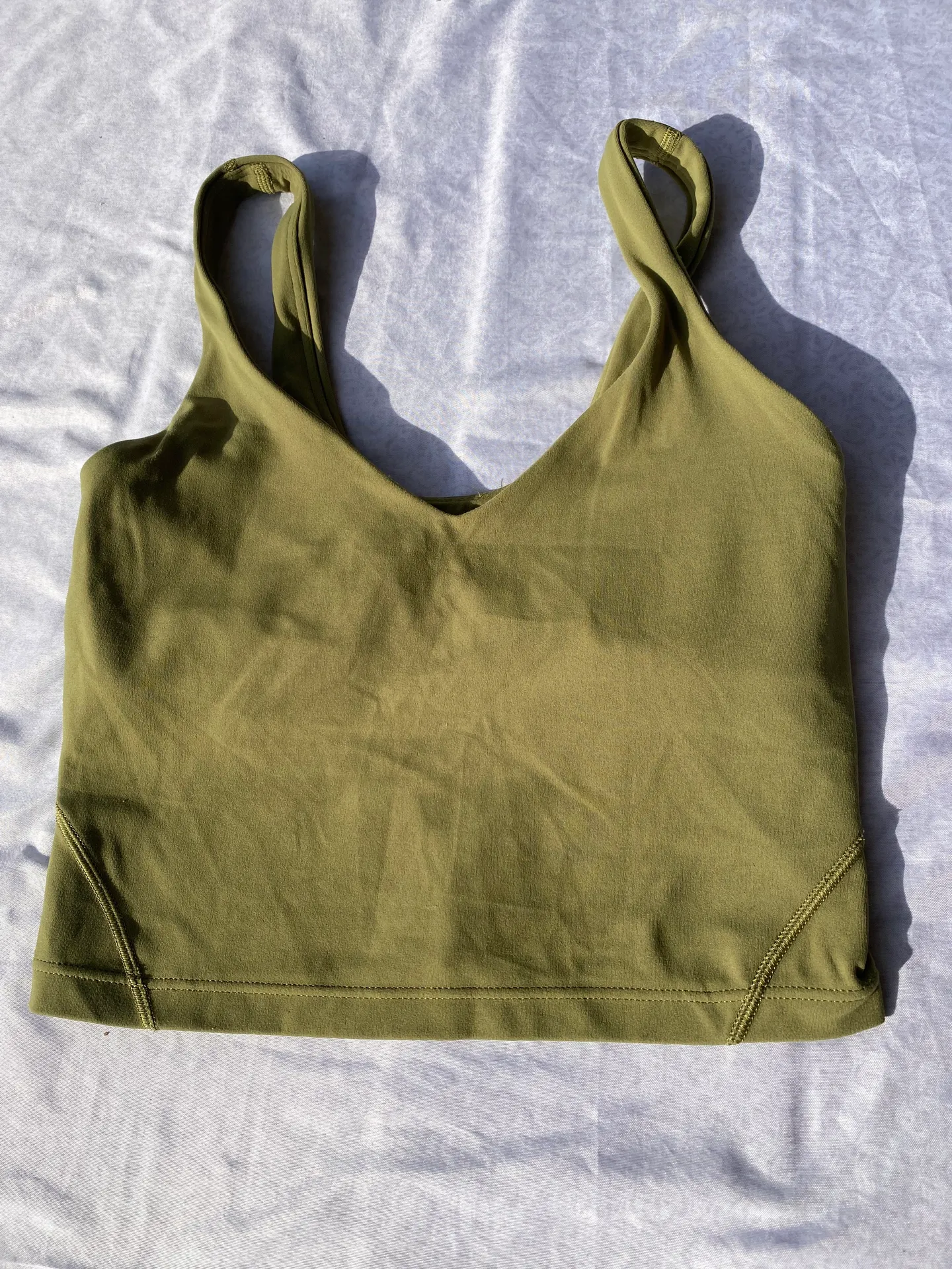 olive green align tank top - Image 5