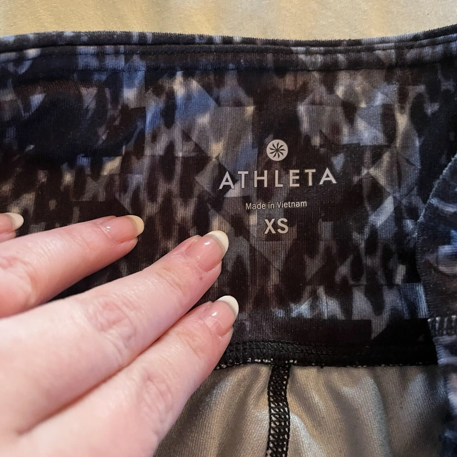 Athleta Chaturanga Womens Leggings XS Cobra Black Gray Full Length High Rise - Image 8