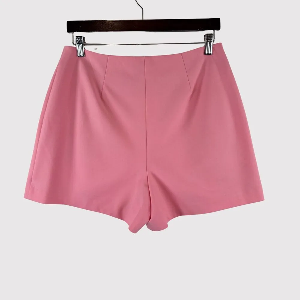 Trina Turk Womens Shorts Pink Suit High Rise Pleated Front Stretch Casual Size 8 - Image 2
