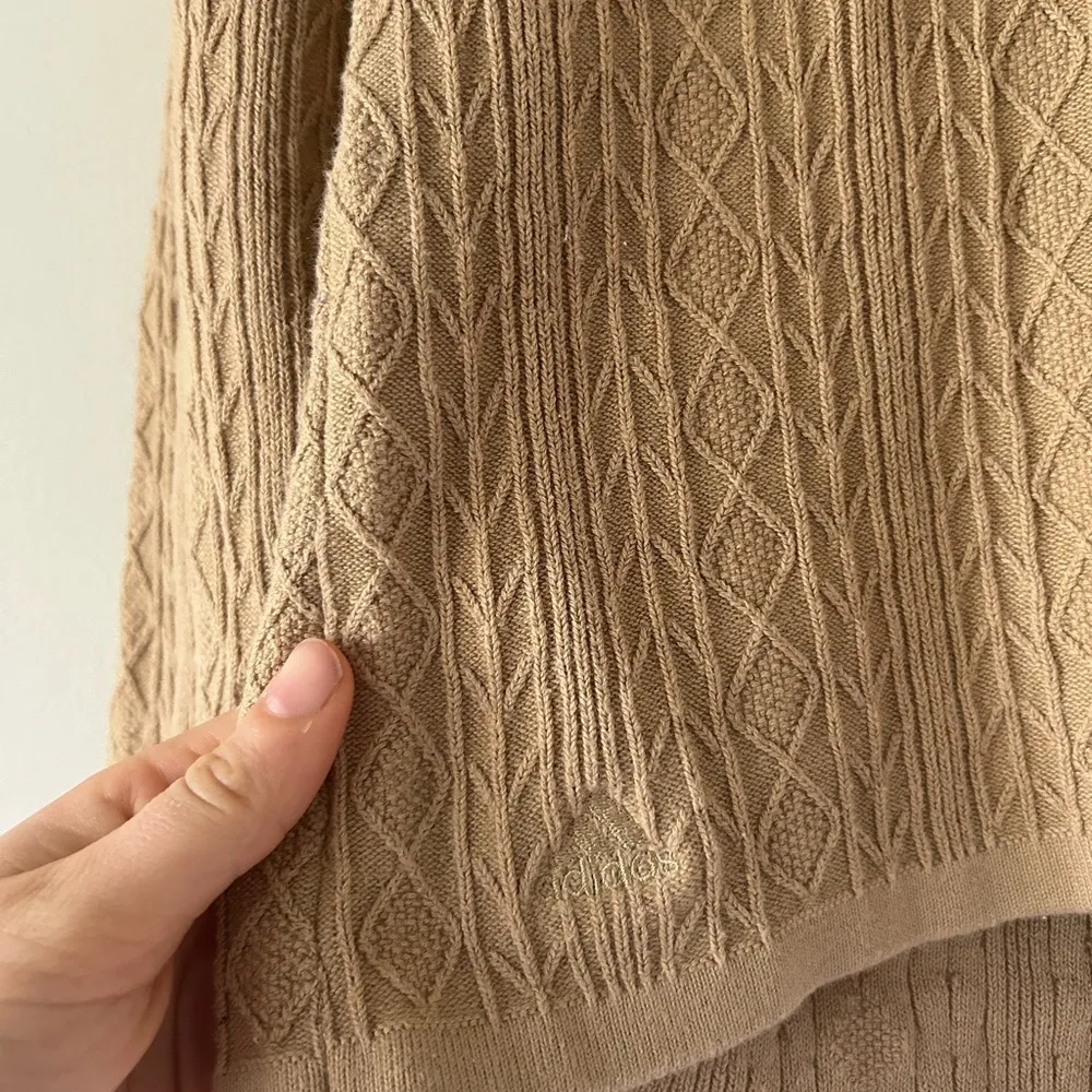 Rare Vintage Adidas Brown V-Neck Sweater Size Medium - Image 2