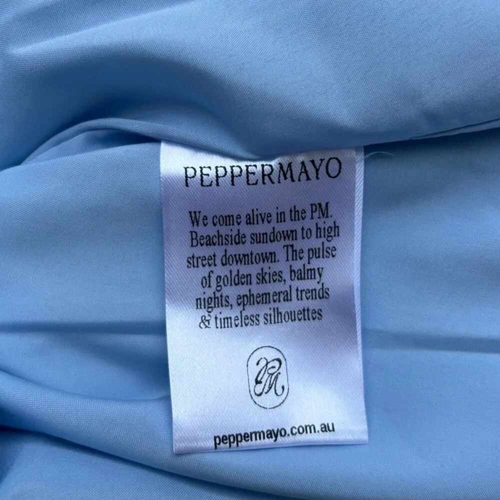 Odette Satin Blue Mini Dress US Size 4 - Image 13