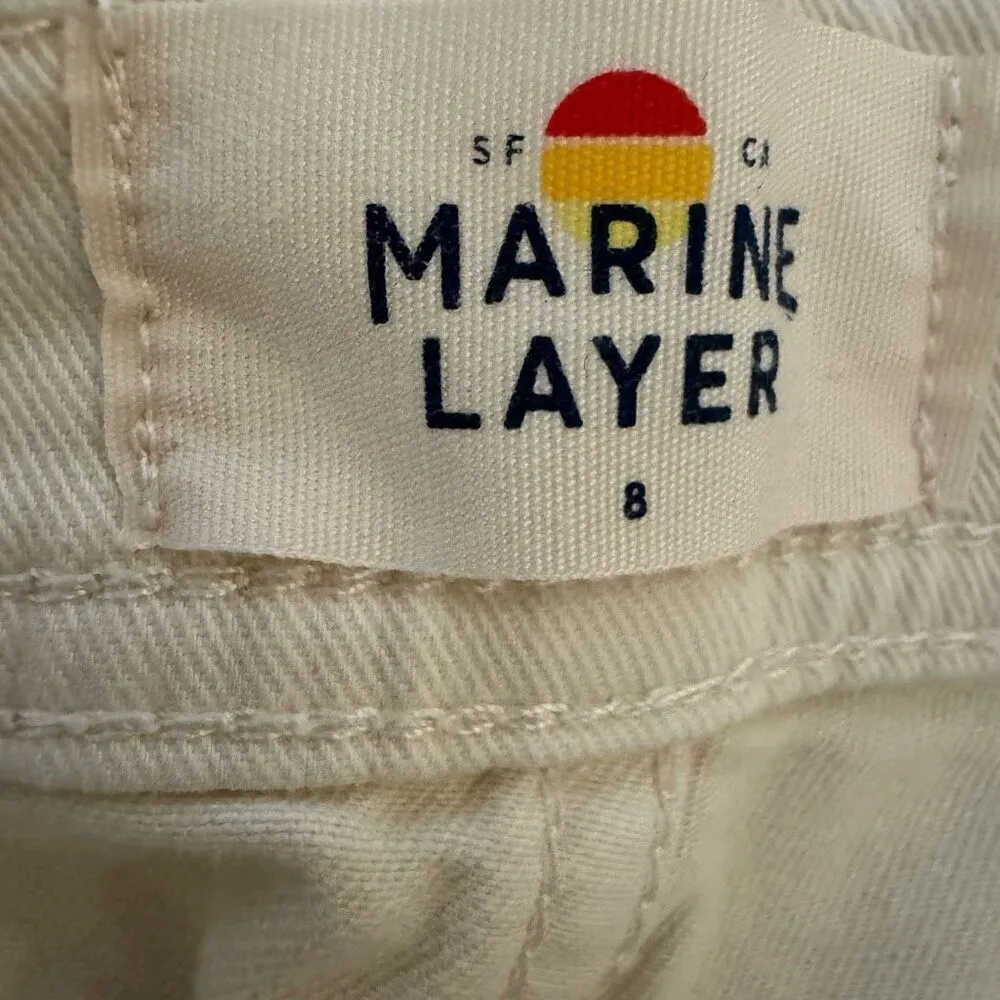 Marine Layer Pants High Rise Y2K Peach Whip Bridget Pant Slim Wide Leg S #2338 - Image 8