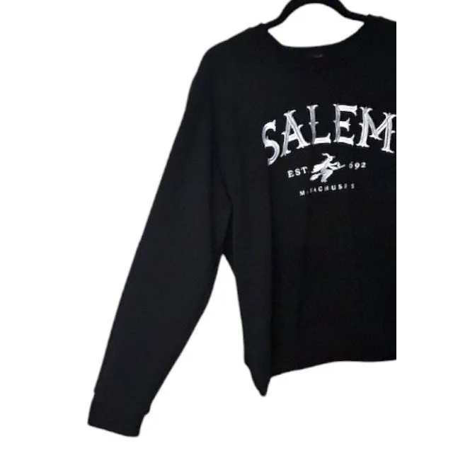 Salem Massachusetts EST 1692 Black Sweatshirt L Witchy Crewneck Sweatshirt Warm Size L - Image 7
