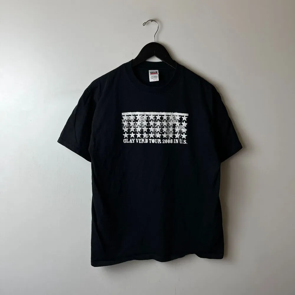 2008 Vintage Y2K Glay Verb Tour T Shirt Black Large L Japanese Rock Band Solid - Image 11