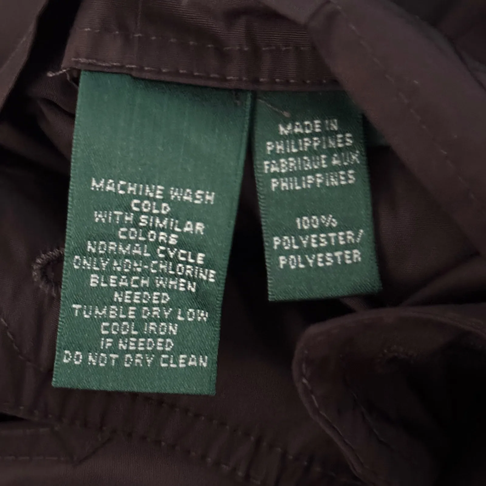 Lauren Ralph Lauren Vest Utility Brown Women L Pockets Reversible Outdoor Casual - Image 9