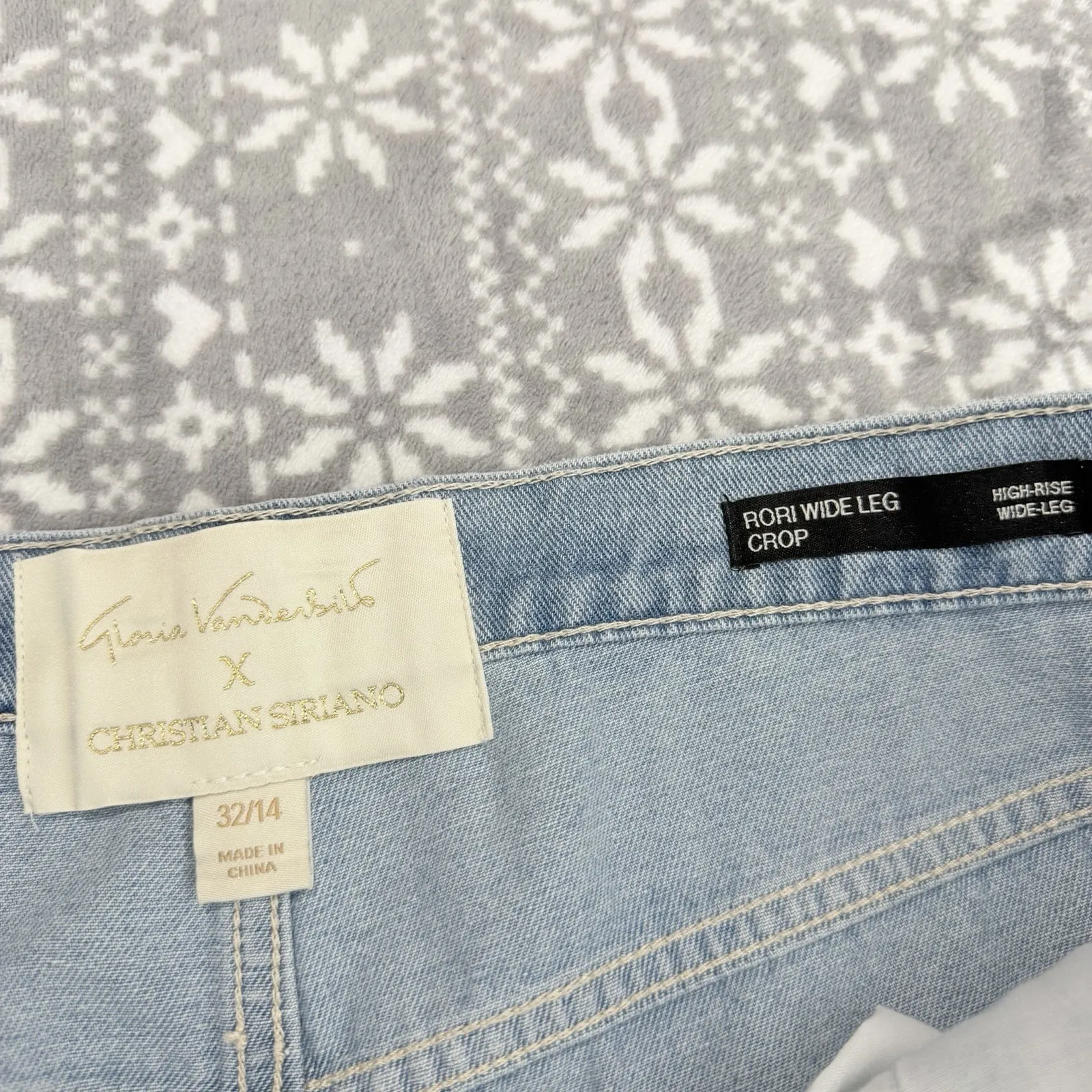 Gloria Vanderbilt x‎ Christian Siriano Rori Wide Leg Crop High Rise Size 32/14 - Image 4