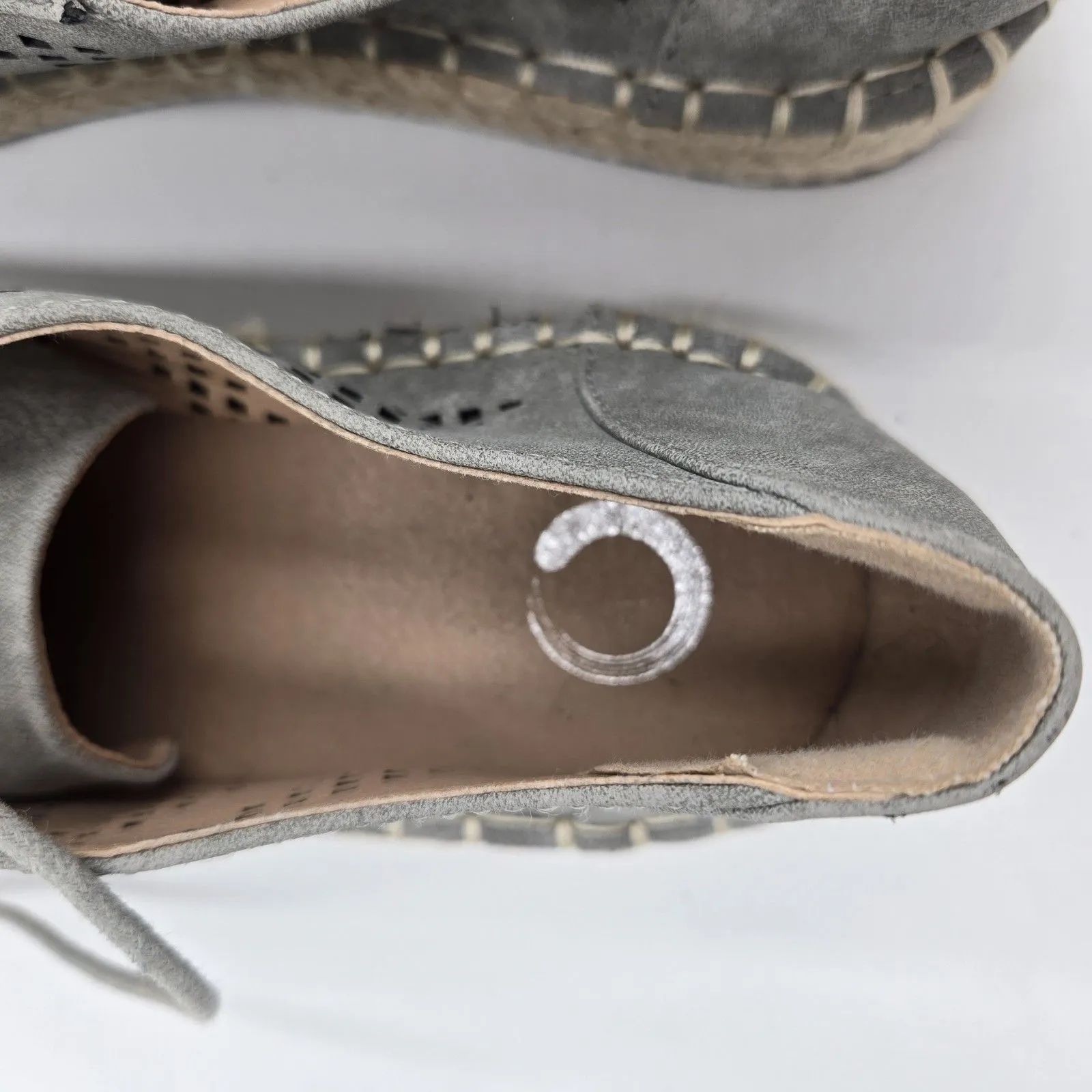 Journee Collection Women's Razili Espadrille Sneaker Gray Size 10 Faux Leather - Image 11