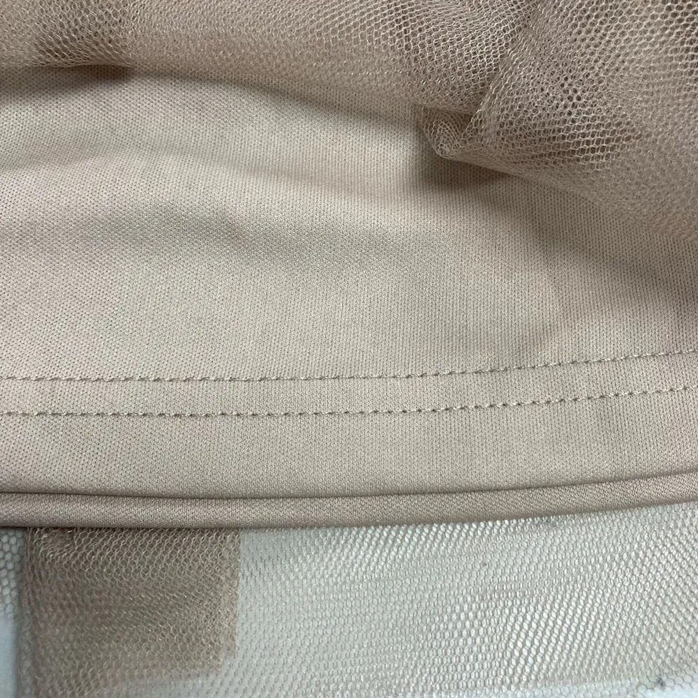 ‎Anthropologie A’Reve Tulle Beige/Tan Sleeveless Dress Size Small - Image 8