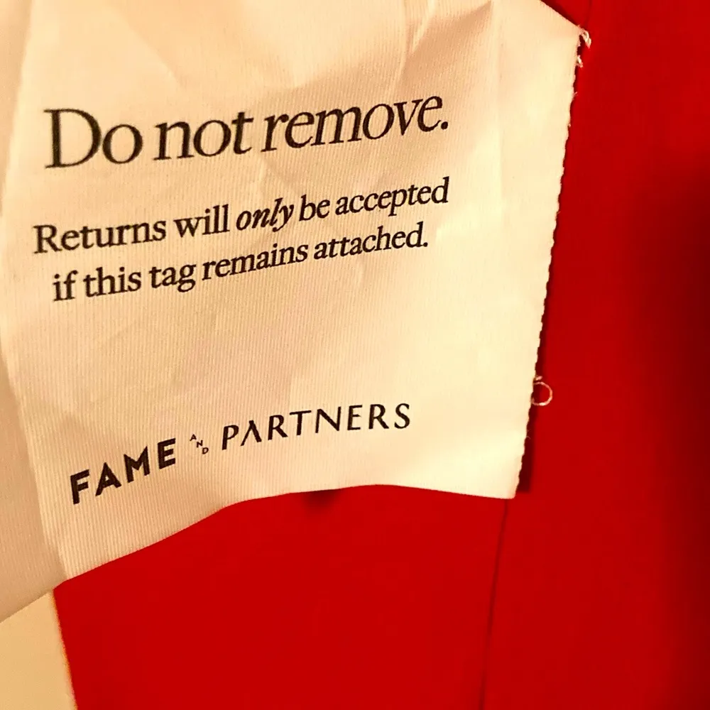 Fame and Partners Surreal Dreamer Red Deep V-Neck Open Back Gown SZ 2 - Image 15